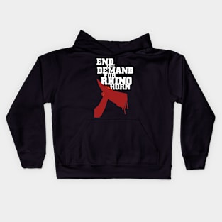 End the Demand for Rhino Horn v2 Kids Hoodie